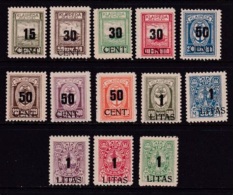 Memel 1923 Overprint Set Michel 193 205 Catawiki