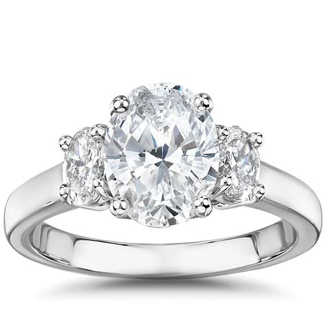 The Gallery Collection Oval Cut Three Stone Diamond Engagement Ring In