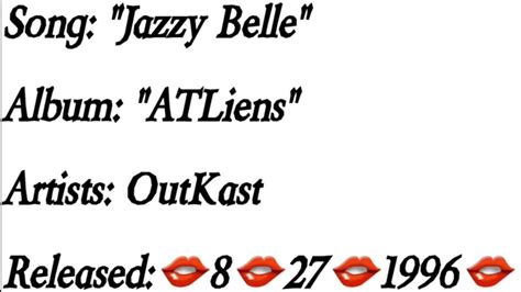 OutKast Jazzy Belle Lyrics EXPLICIT YouTube