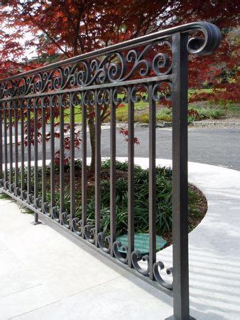 Outdoor Wrought Iron Stair Railing Homyhomee In Iron