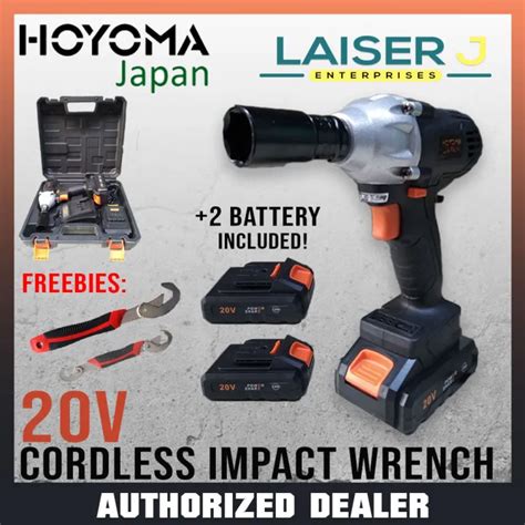 Hoyoma Cordless Impact Wrench 20V 2 Batteries With Snap And Grip