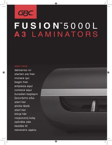 GBC Fusion 5000L A3 Instruction Manual Manualzz