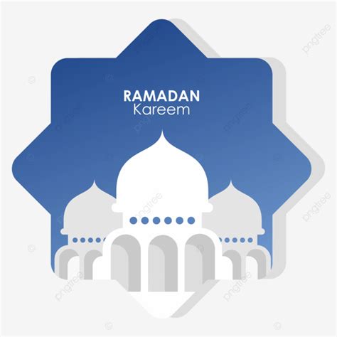 Kartu Ucapan Ramadhan Kareem Dengan Vektor Masjid Ramadhan Kareem