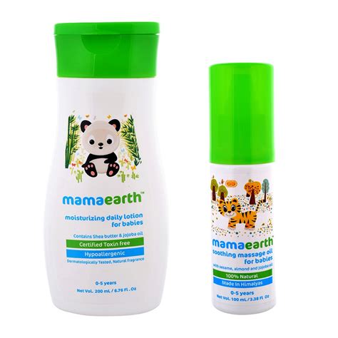 Buy Mamaearth Pack Of 2 Soothing Baby Massage 100ml And Mamaearth Daily