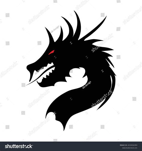 Dragon Head Logo Vector Illustration Template Stock Vector (Royalty ...