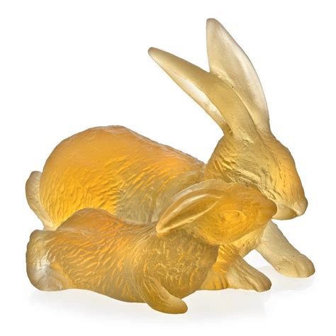 Daum Pate De Verre Crystal Horoscope Rabbits Crystal Figurines Crystal Glassware Daum