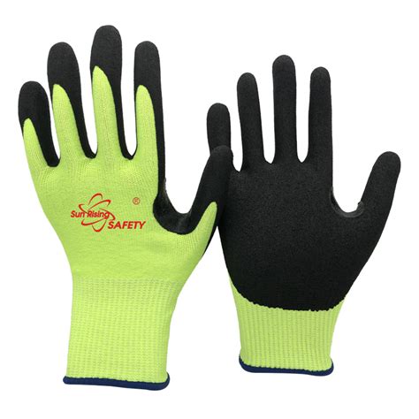 Srsafety Cut Resistant 5a3c Sandy Nitrile Coated Gloves Thumb