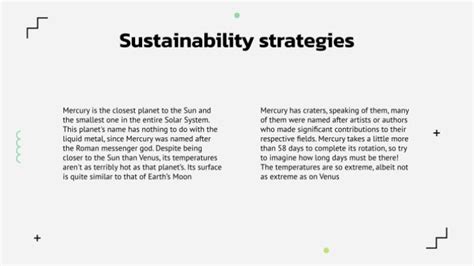 Sustainability Strategies for Business Presentation