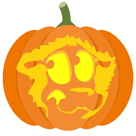 Cowardly Dog Pumpkin Stencil | Free Printable Papercraft Templates