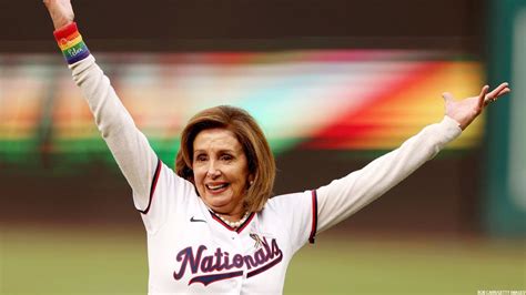 Nancy Pelosi Throws First Pitch at Washington Nationals' Pride Night