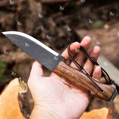 Fixed Blade Scandi Grind Bushcraft Knife Full Tang Hunting Knife With