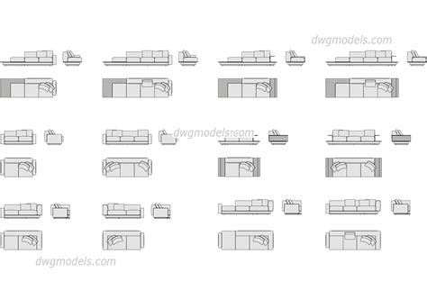 Sofas Cad Blocks File