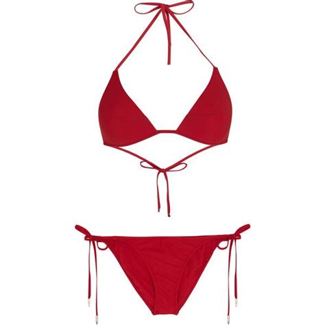 Red Triangle Bikini Size 14 Polyvore