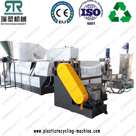 Plastic Bopp Ldpe Film Scrap Compactor Two Stage Extruder Pelletizing