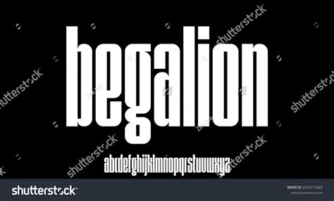 Bold Condensed Font Poster Head Line Stock Vector (Royalty Free ...