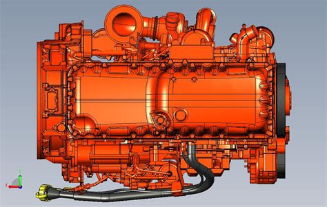 汽车发动机 Scaniadc09柴油发动机3d模型图纸stp格式step模型图纸下载 懒石网