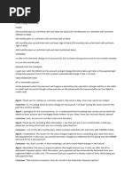 Sample Mock Call Script Pdf Service Industries Telecommunications