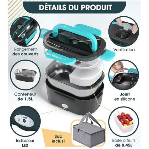 Lunch Box Gamelle Chauffante Lectrique Pour Voiture Camion Bureau