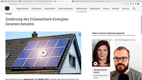 Solarpaket I Und Klimaanpassungsgesetz Im Bundestag Youtube