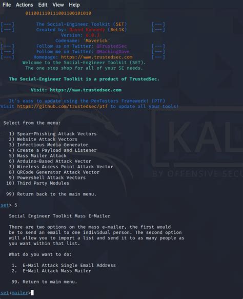 Leíró Gyerekközpont szolgál social engineering toolkit kali linux