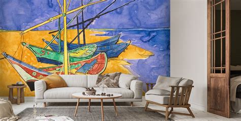 Decorazione Murale Con Barche Da Pesca Van Gogh Wallsauce IT