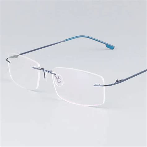 NYWOOH Men Lightweight Rimless Glasses Frames Memory Titanium ...