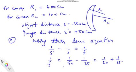 SOLVED:A lens has one convex surface of radius 6.00 cm and one concave ...