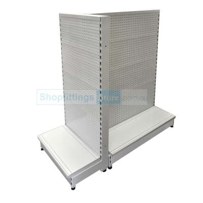 Low Base Double Sided Metal Shelving Gondola