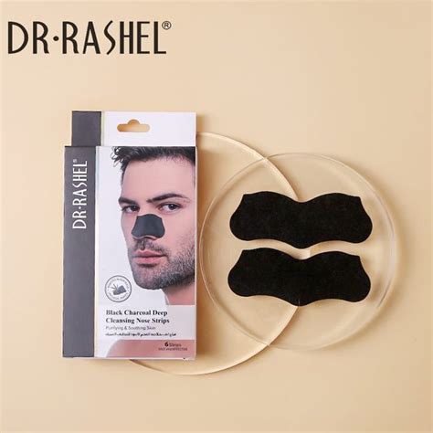 Dr Rashel Black Charcoal Deep Cleansing Nose Strips For Men 6pcs