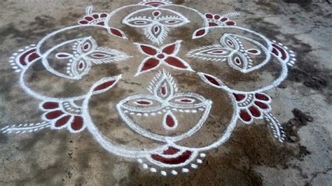 Beautiful Easy Rangoli Tamil Puthandu Vilakku Kolam Pandaga Muggulu