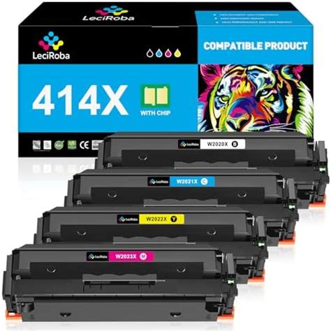 Amazon LeciRoba 414X 4 Packs Toner Cartridges Replacement For HP