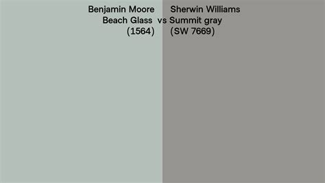 Benjamin Moore Beach Glass 1564 Vs Sherwin Williams Summit Gray Sw