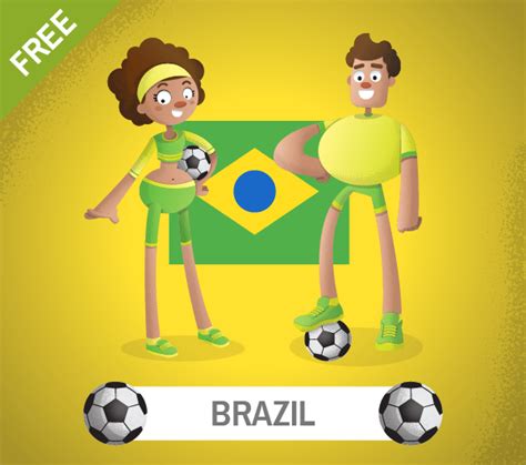 Soccer Cartoon Characters Vector Set - Vector Characters