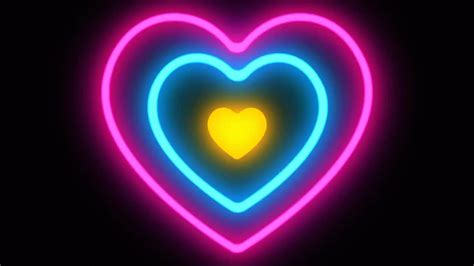 Neon Hearts Clip Art