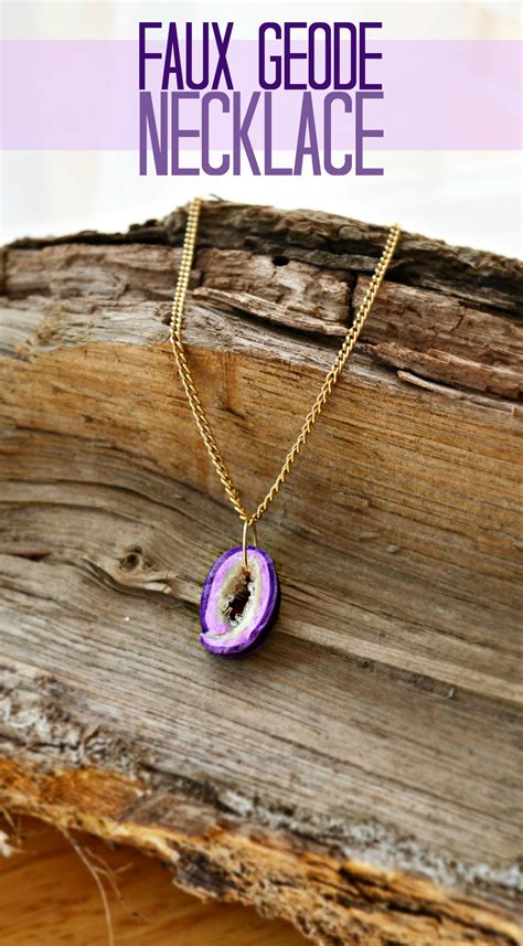 Easy Faux Geode Necklace From Polymer Clay Jewelry Mad In Crafts