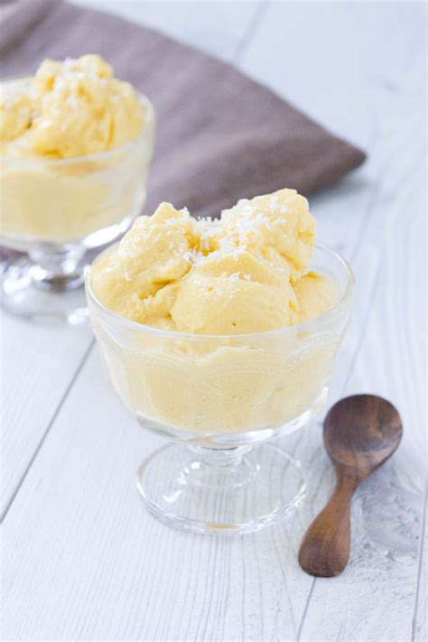 Creamy Coconut Mango Sorbet The 4 Blades Recipe Thermomix