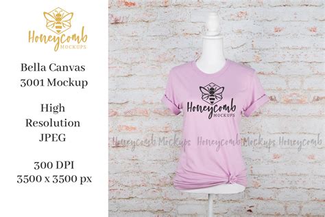 Bella Canvas Lilac T Shirt Mockup Graphic By Honeycomb Mockups