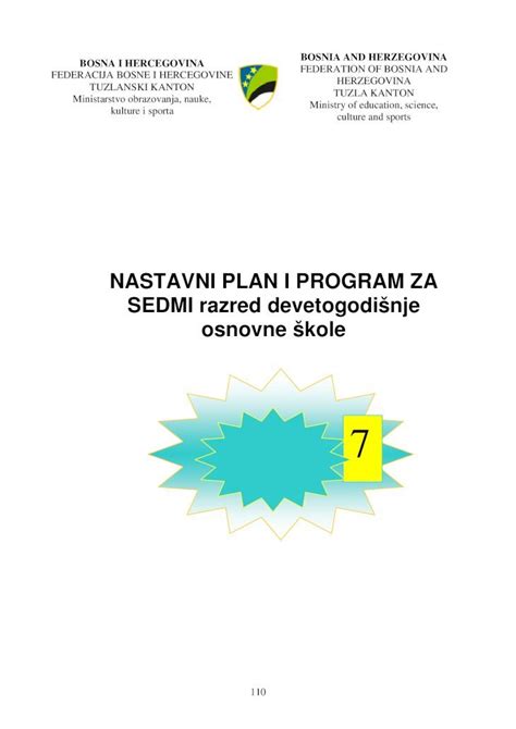 Pdf Nastavni Plan I Program Za Razred Dokumen Tips