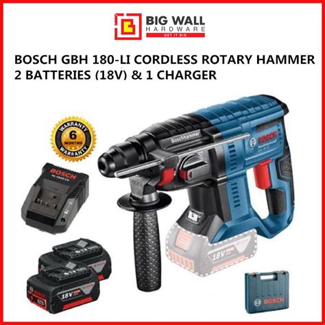 Bosch GBH 180 LI 4 0Ah Professional Cordless Rotary Hammer Drill Set