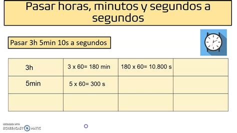 Cálculo Sexagesimal 1 Pasar horas minutos y segundos a segundos