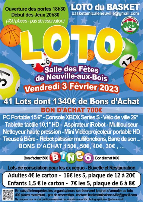 Loto Du Basket Mairie De Neuville Aux Bois