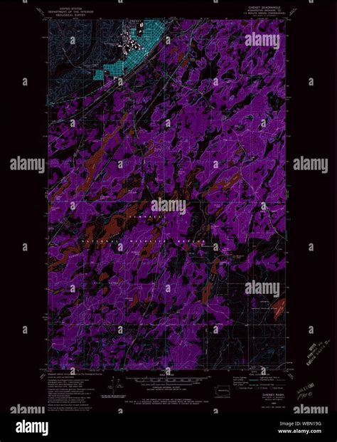 Cheney washington map hi-res stock photography and images - Alamy