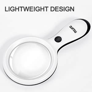 Mojino X Lighted Handheld Reading Magnifier With Led Lights