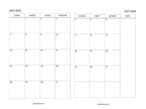 Printable Calendar Two Pages Per Sheet Lissa Kalila