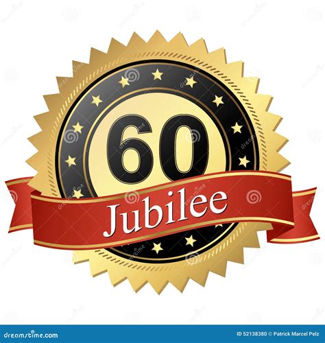 Jubilee Button With Banners 60 Years Stock Photo Image 52138380