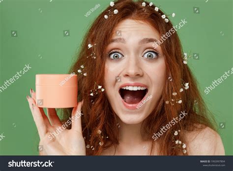 Beautiful Surprised Half Naked Topless Redhead Stock Photo Shutterstock
