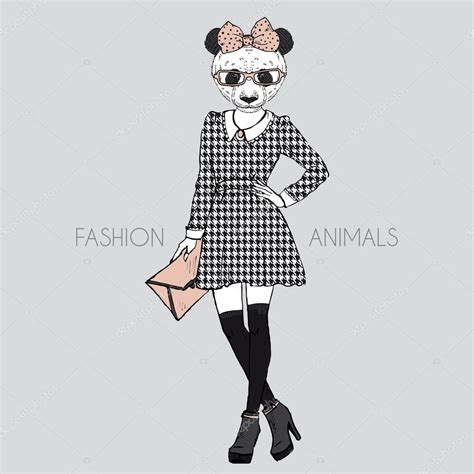 Fashion Animal Illustration — Stock Vector © Olgaangelloz 74135405