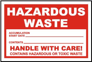 Hazardous Waste Stickers, Non Hazardous Waste Stickers