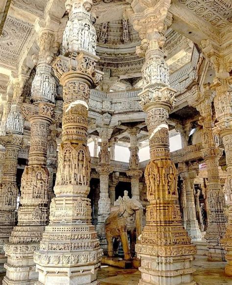 carvings   ranakpur jain temple rajasthan india rindiaspeaks