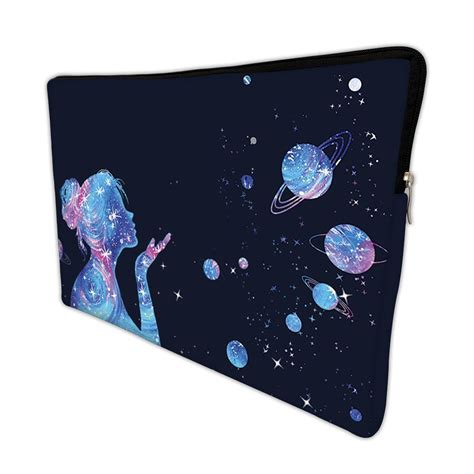 Capa para Notebook em Neoprene CN 15 6 Polegadas Menina Galáxia